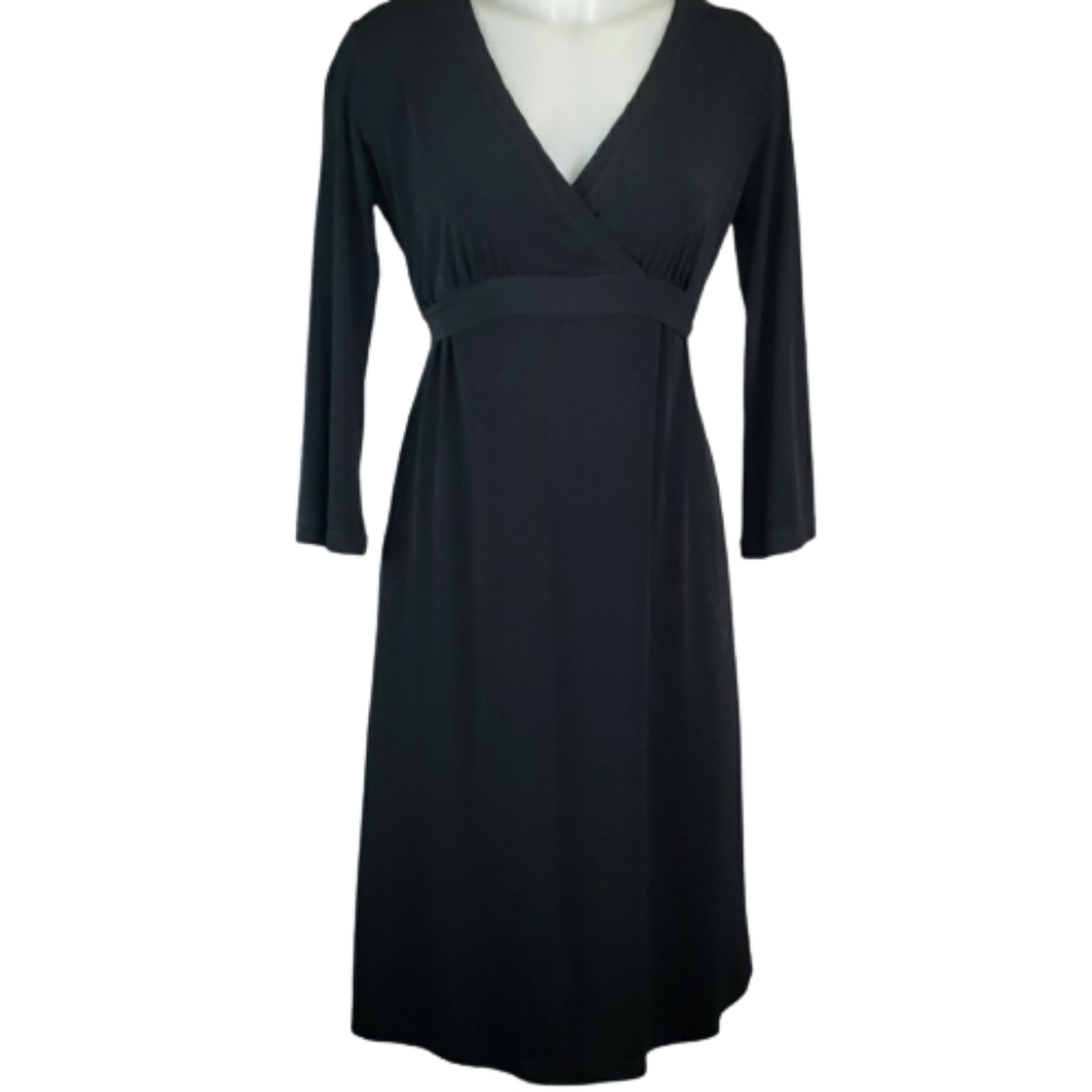 NWT duo maternity size medium 8-10 black women's tie back dress